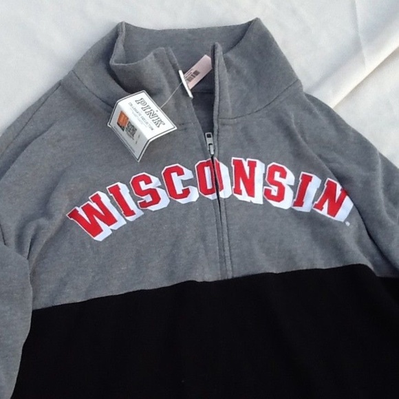VS Wisconsin Badgers 1/4 zip up jacket sweatshirt - Picture 1 of 3